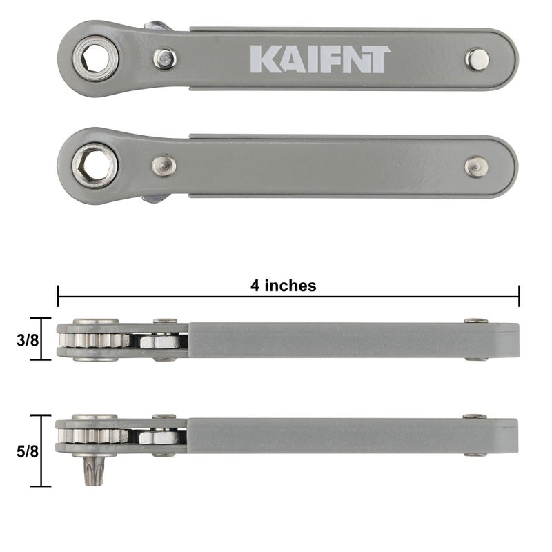 KAIFNT K451 Ultra Low Profile Screwdriver Bit Set with Mini Ratchet Wrench, 1/4-Inch Drive, 23-Piece - Image 4